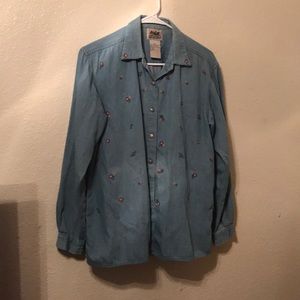 Northern Reflections Denim Embroidered Lon Sleeve